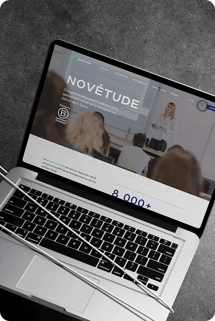 Vignette du cas client Novétude, usine à sites d’un réseau d’écoles supérieures