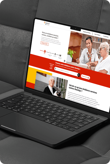 Vignette du cas client Domitys, plateforme des résidences seniors