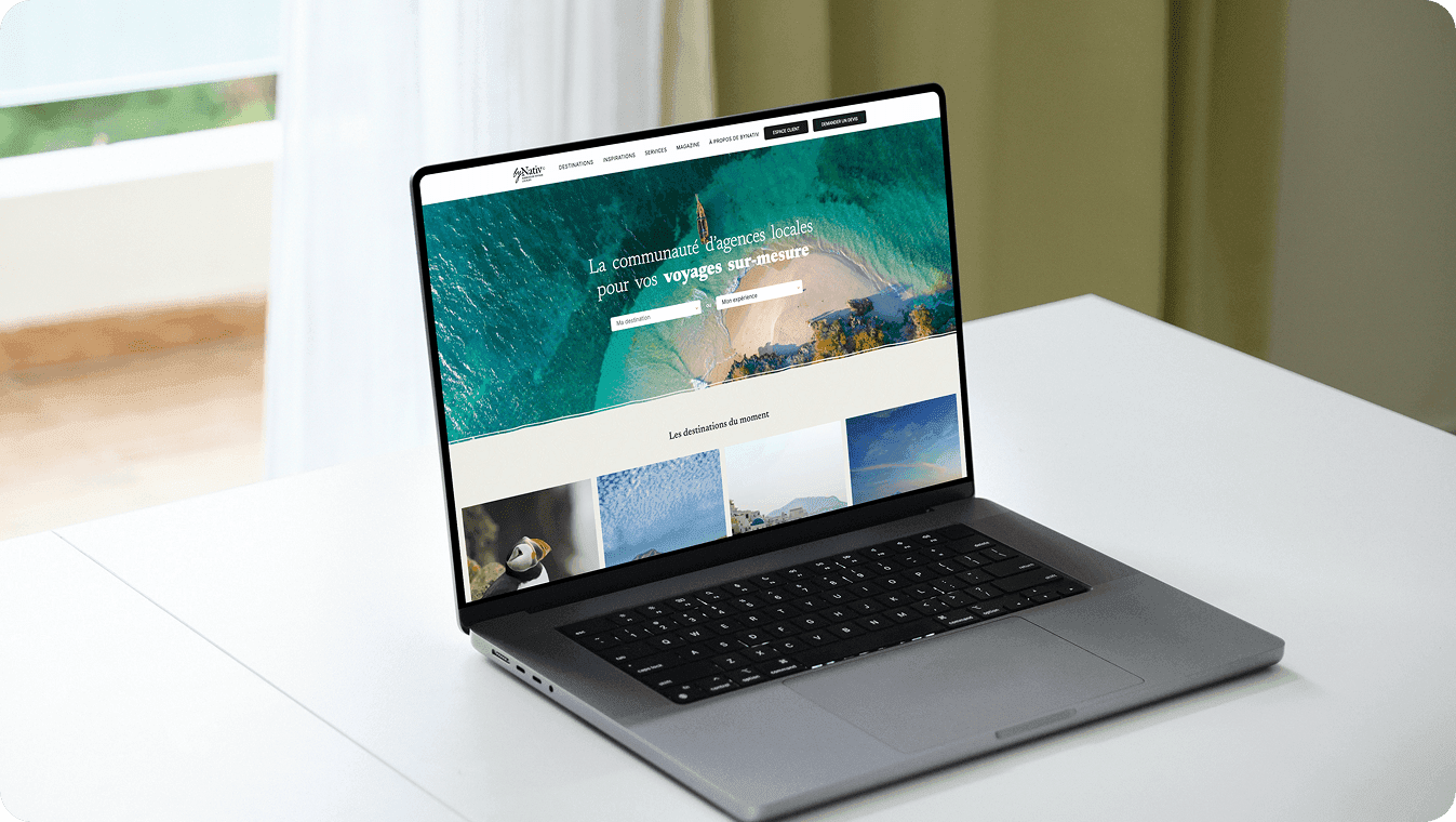 Page d’accueil du site ByNativ, communauté d’agences locales de voyage sur mesure