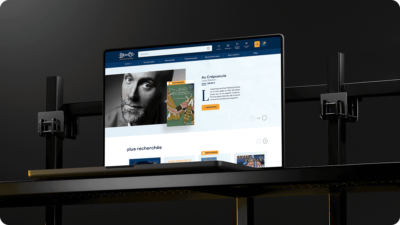 Page d’accueil de la librairie en ligne Lir&Co, livres neufs et d’occasion