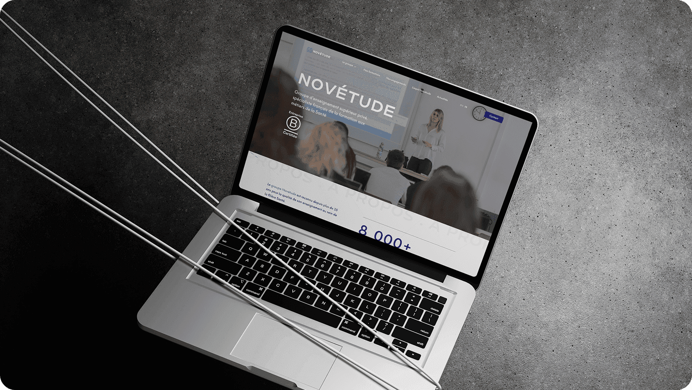 Page d’accueil d’un site d’école du réseau Novétude