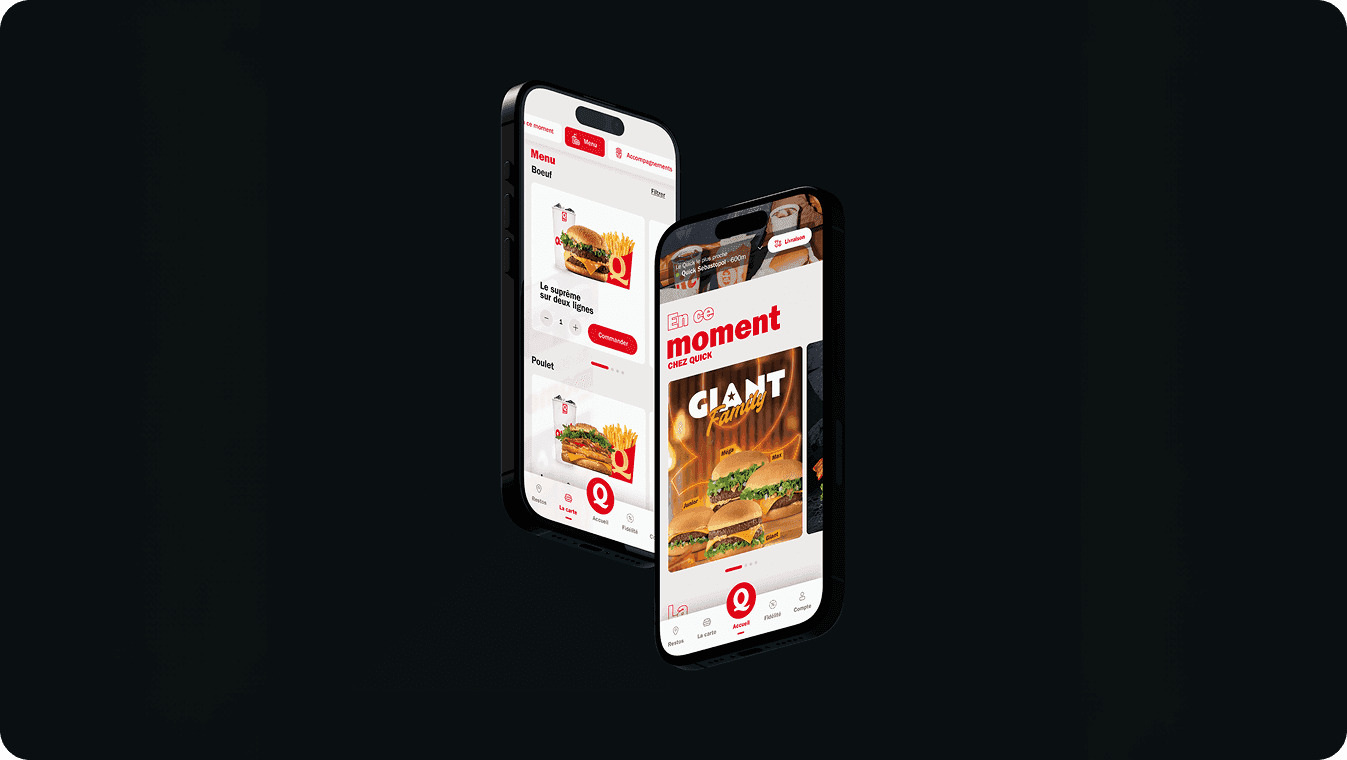 Page d’accueil du site des restaurants Quick