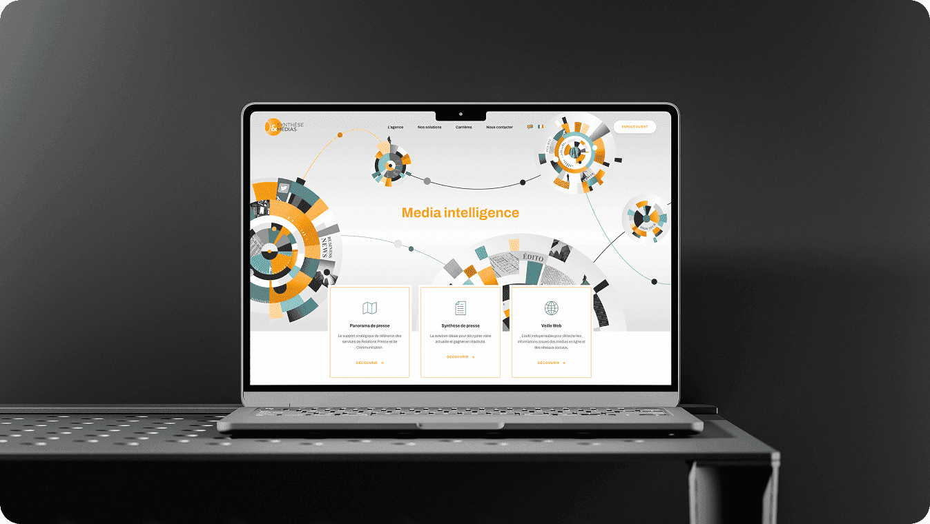 Interface de la plateforme de revues de presse de Synthèse & Médias